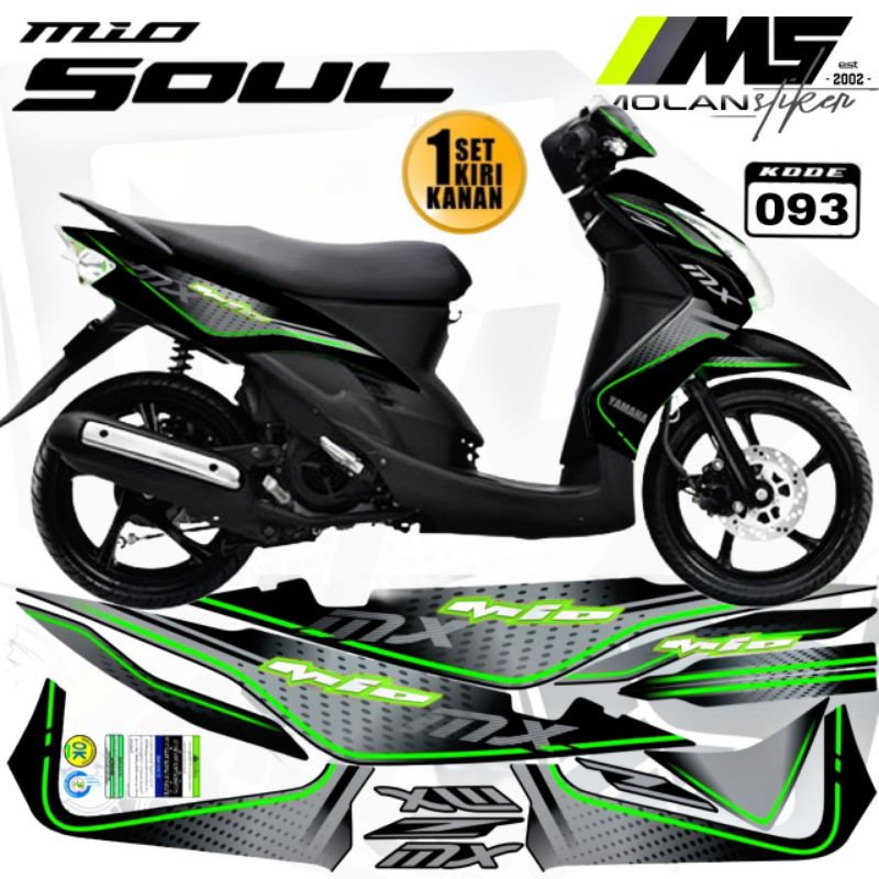 Decal Sticker Striping Variasi Mio Soul Karbu 2006-2012 -Mio Soul 115 - Mio Soul Lama/Old - Mio Soul