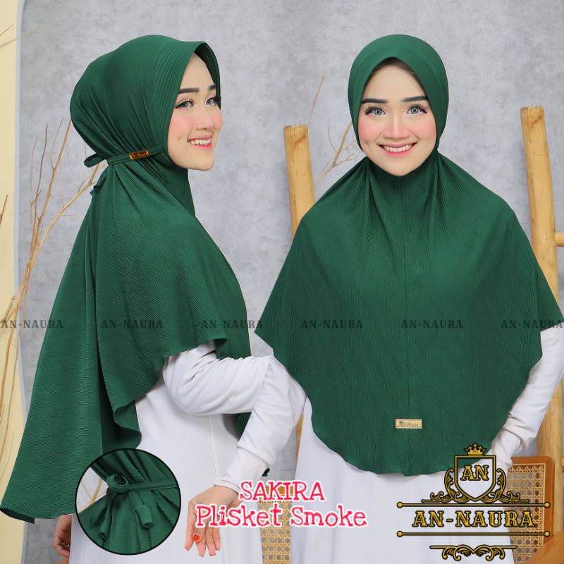 Sakira Jilbab jumbo jersey - hijab jumbo plisket smoke - kerudung jumbo jersey smok - khimar jumbo t