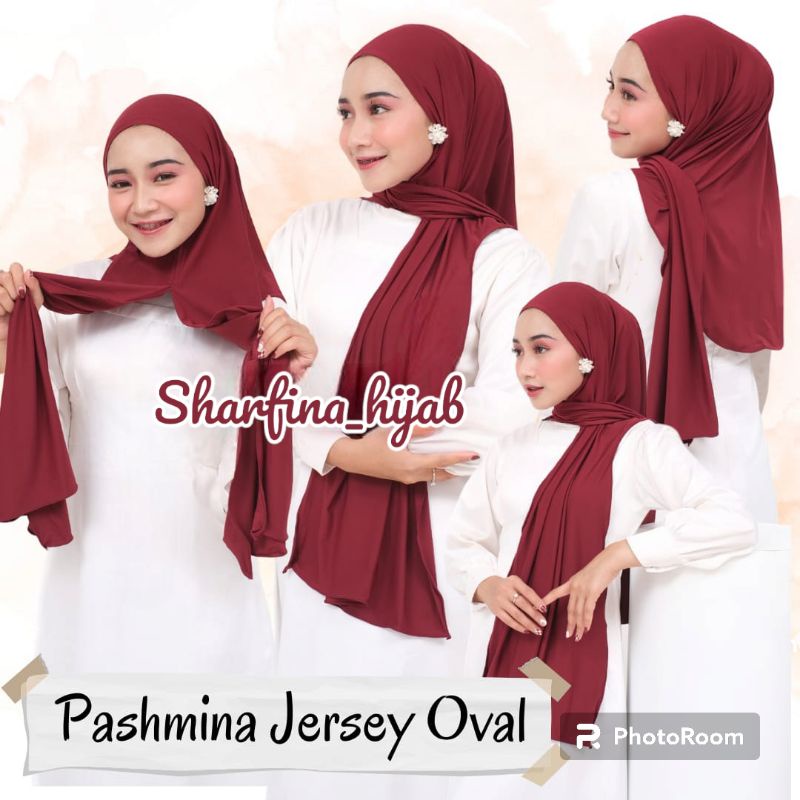 PASHMINA JERSEY OVAL / PASHMINA INSTAN / JILBAB PASHMINA / PASHMINA JERSEY