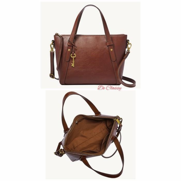 Tas Fossil Avondale satchel medium brown sz 25x22x8cm