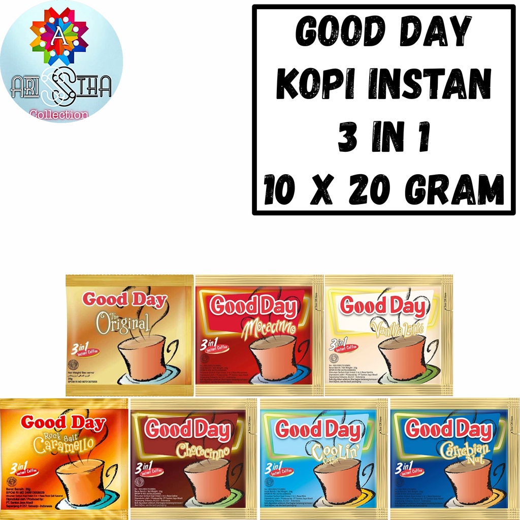 

Good Day Kopi Instan 3 in 1 Sachet 10 x 20 Gram