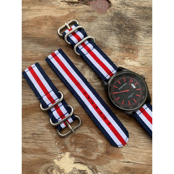 Strap tali jam tangan kanvas nato 3 warna size 20mm