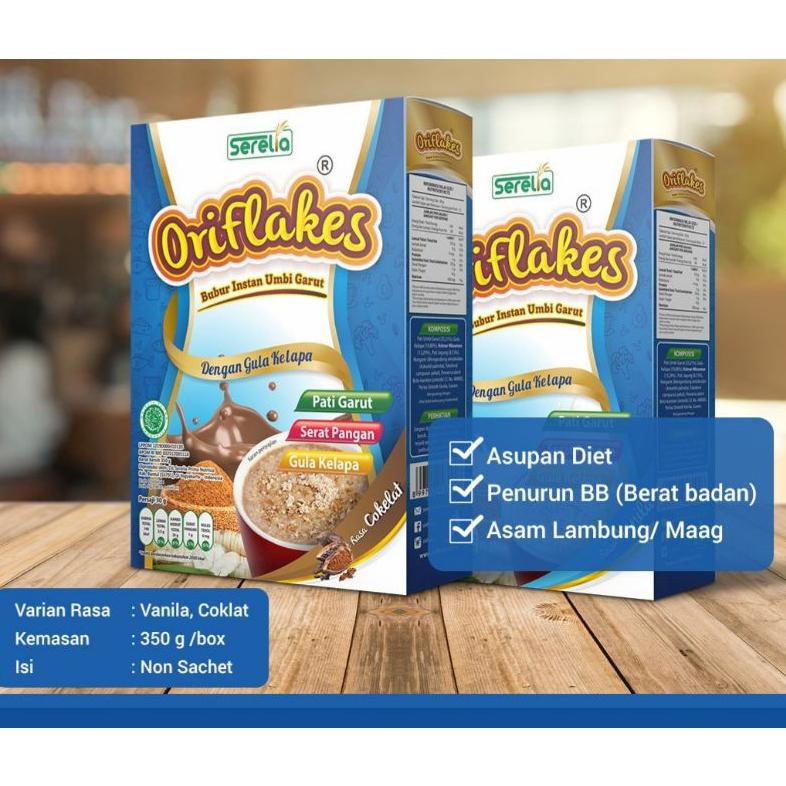 

ORIFLAKES SLIM DIET - Rasa Coklat, Sereal Umbi Garut asam lambung, gerd dan maag 350g Best Seller