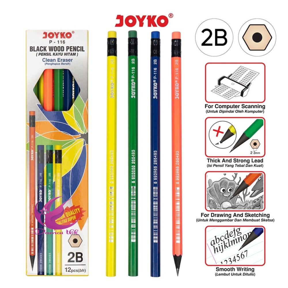 

Pensil Pencil Joyko P-116 2B 1 Box 12 Pcs