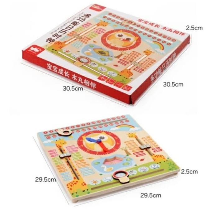 

Mainan Edukasi Anak Kalender Waktu ~ MULTIFUNCTION CALENDER CLOCK