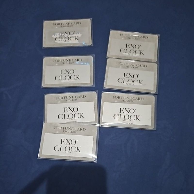 EXO fortune card scratch pc photocard official xiumin suho baekhyun chen chanyeol kyungsoo kai sehun