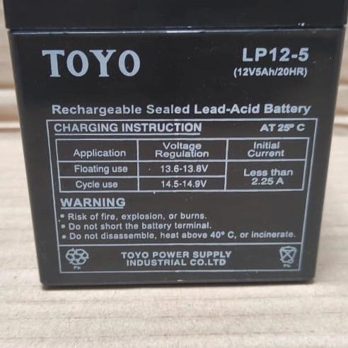 Aki Kering Toyo Vrla12V 5Ah Ups