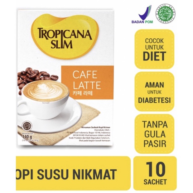 

Kirim langsung Tropicana Slim cafe latte 10 sachet QVH
