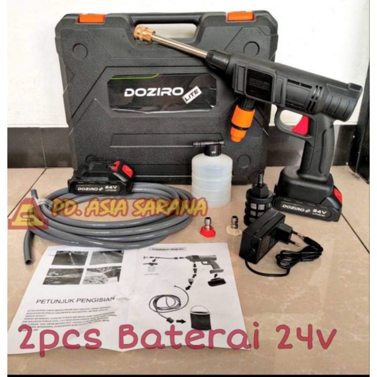 Jet cleaner Cordless 24volt DOZIRO / jet cleaner baterai semprot cuci mobil baterai