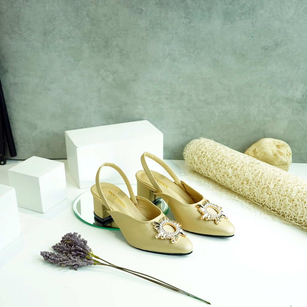 Sendal Wanita Heels Slop Tali MT 06