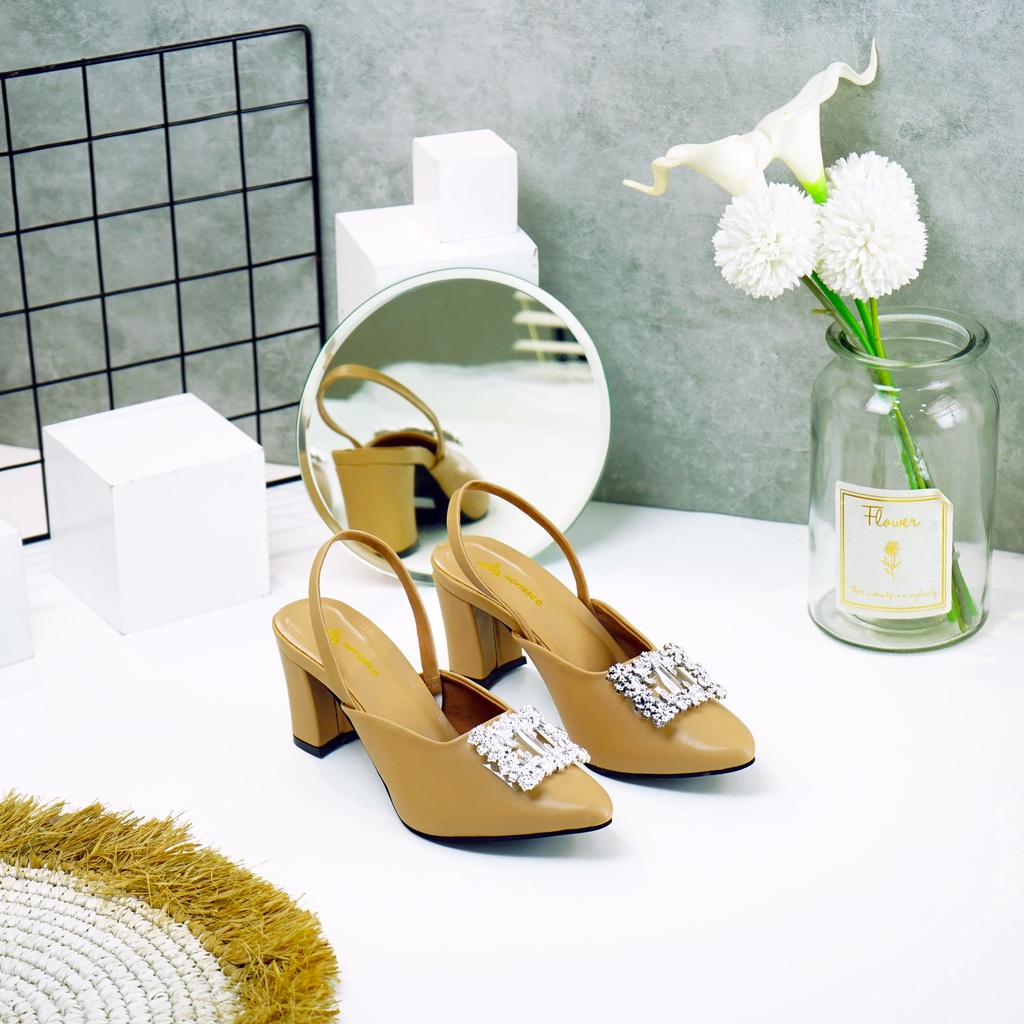 Sandal Wanita Heels Slop Tali ZR 06