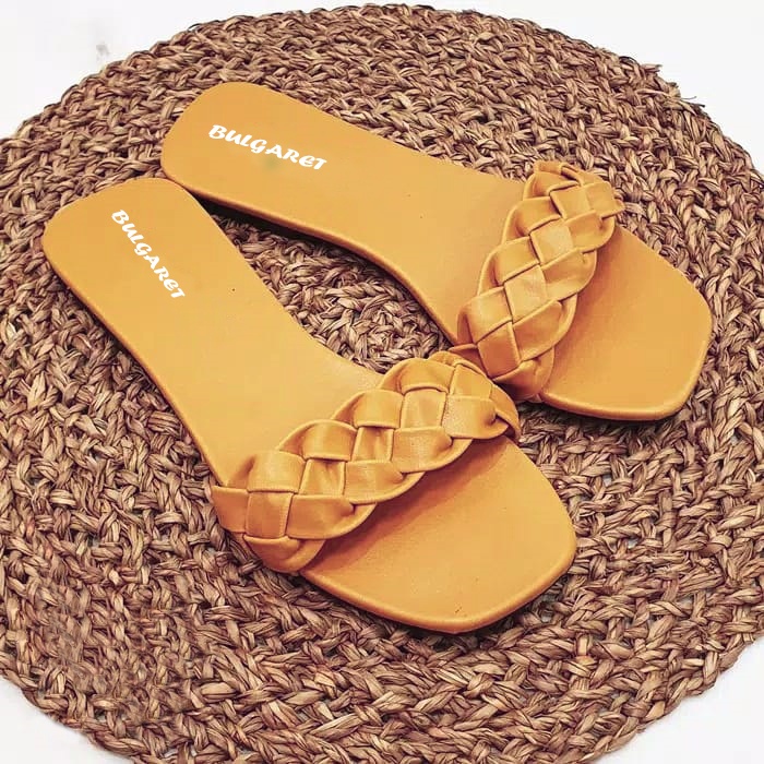 flash sale 7,7 sandal wanita teplek anyam ABC 02