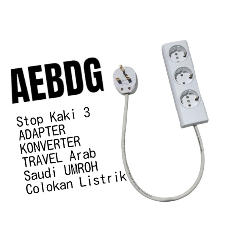 ¯PromoAEBDG KONVERTER OVER STEKER KAKI 3 KE 2 / STOP Kontak Kaki 3 Tiga UK Plug UPS APC  Ke Kaki 2 C