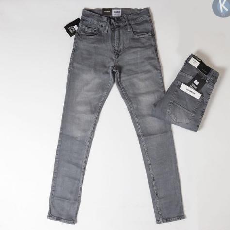 CELANA JEANS PULL&BEAR GREY SMOKE PRIA PULLANDBEAR PULL & BEAR ABU MEN