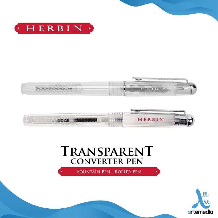 

Best Seller Pulpen Isi Ulang Herbin Transparent Converter Pen Roller Fountain Pen