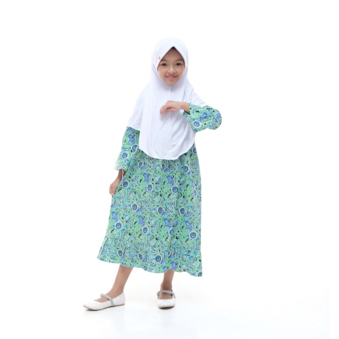 Baju Gamis Batik Anak Perempuan Umur 3-6 tahun. baju gamis batik igra untuk tk/RA