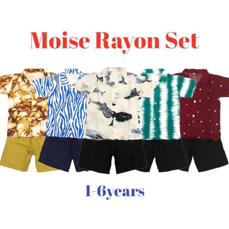 [BSK.10Jn23ι] Moise Rayon Set 1-6th setelan rayon anak
