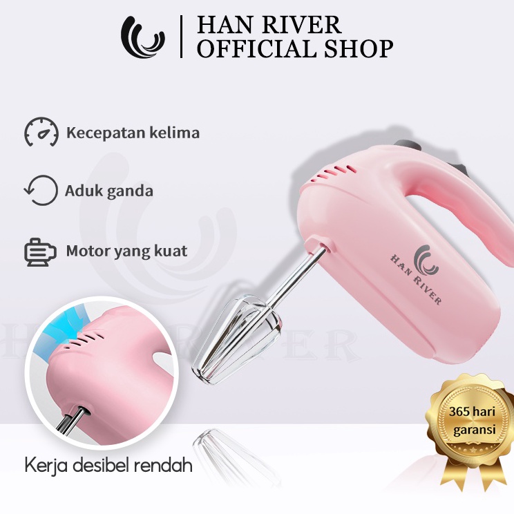 Jangan Sampai Kehabisan❄️ HAN RIVER HRDDQ-008 Han Mixer 5 Kecepatan - Macaroon Pink