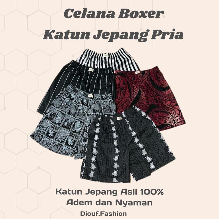 BISA COD BOXER pria | Celana Pendek Pria Dewasa | Kolor Santai Katun Jepang hlda