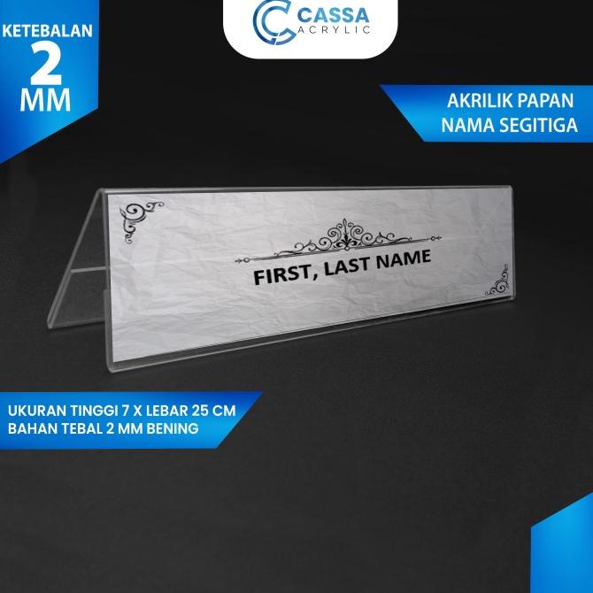 

cusss order] AKRILIK PAPAN NAMA / DISPLAY MEJA PANITIA / SEGITIGA UK 7X25 CM