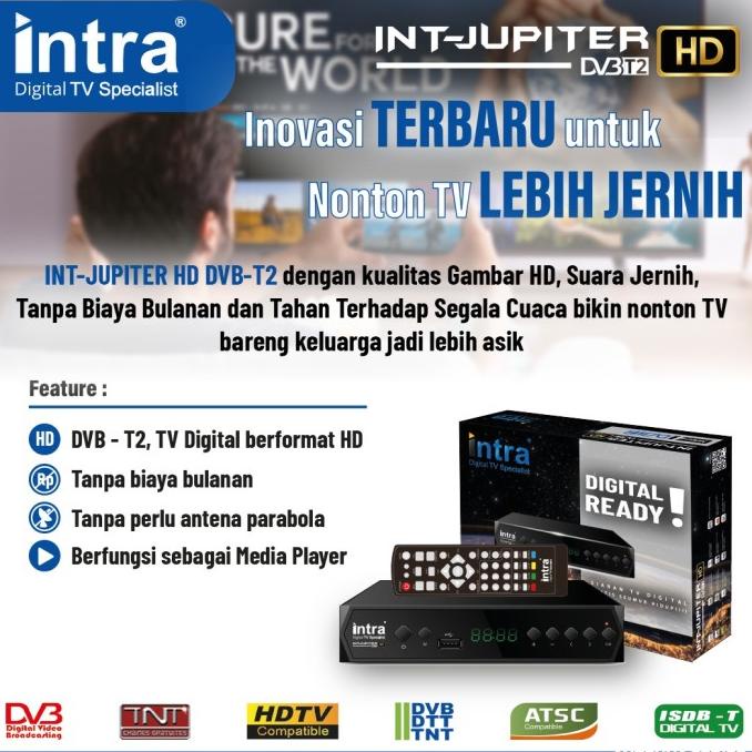 Receiver Tv DVBT2 Digital Set Top Box Intra Jupiter-HD DVB T2 Origina