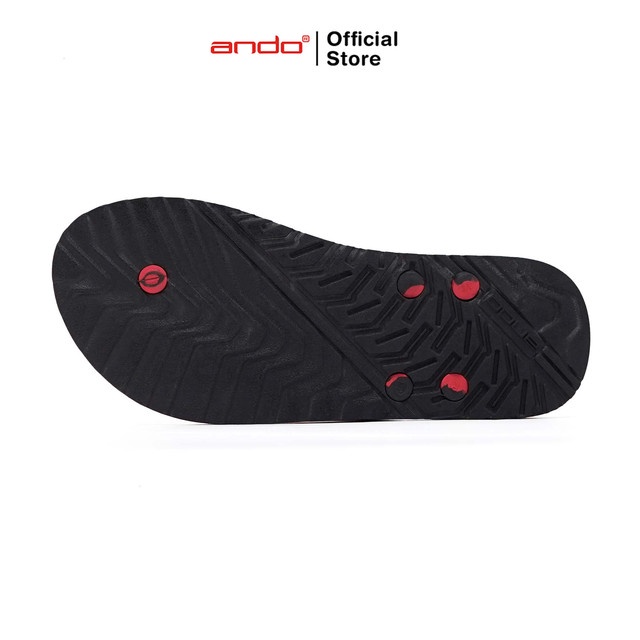 Ando Official Sandal Jepit Sportiva Pria Dewasa - Merah/Hitam