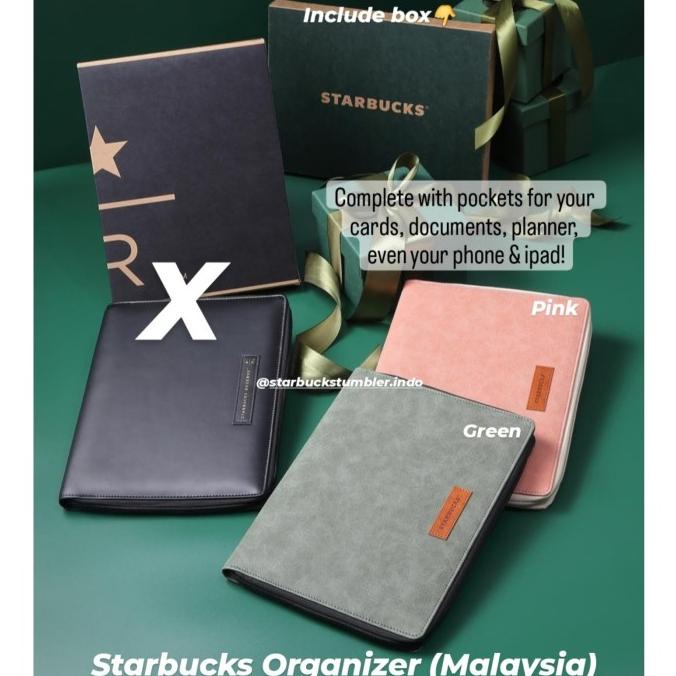 

Starbucks Malaysia Organizer + Planner 2023 Green Pink Pouch