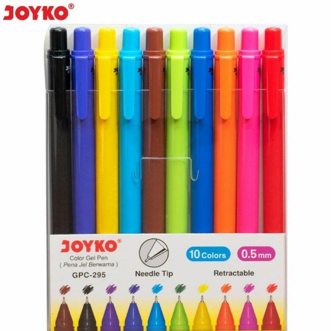 

Color Gel Pen Pena Jel Warna Joyko GPC-295 10 Warna 0.5 mm