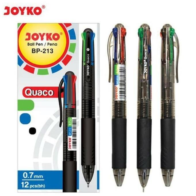 

Ball Pen / Pena Joyko BP-213 /Quaco / 4 WARNA [1 BOX 12 PCS]
