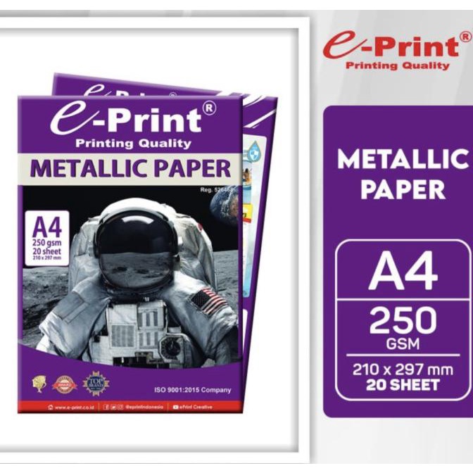 

Kertas Foto e-Print Metalic A4 250 GSM
