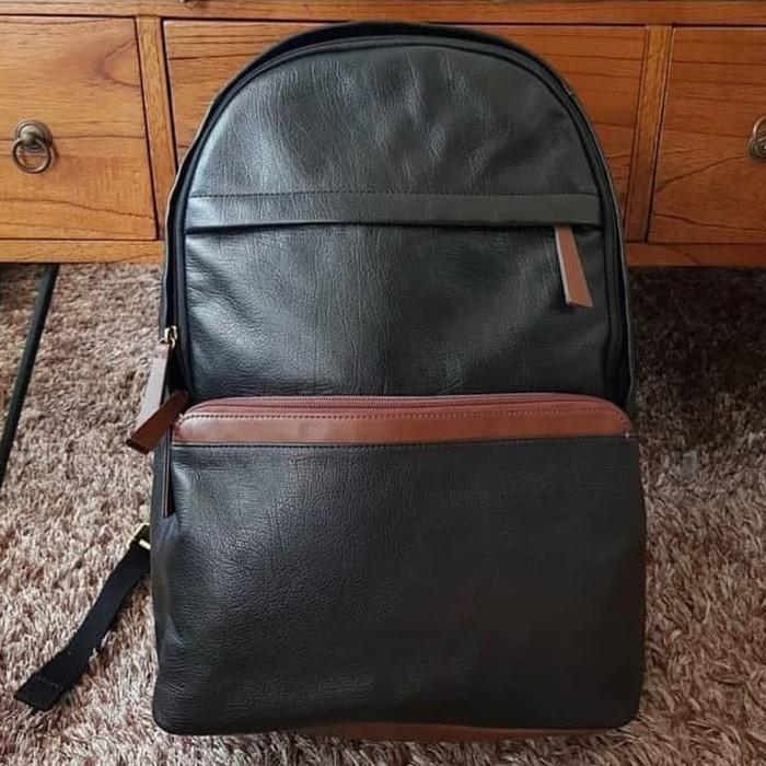 Tas Ransel Pria Fossil Ori Murah Sale Men Fossil Backpack Leatherblack