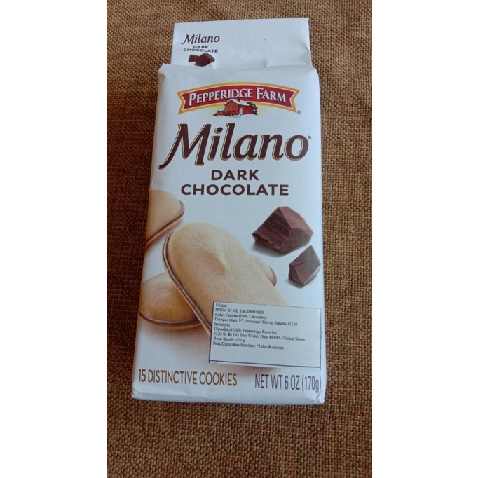 

pepperidge farm cookies milano double dark