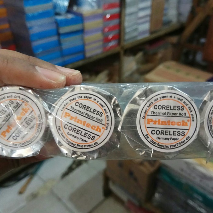 

Aurealiamall Kertas Struk Thermal Coreless Printech 57 X30 (1 Dus Isi 100 Roll)