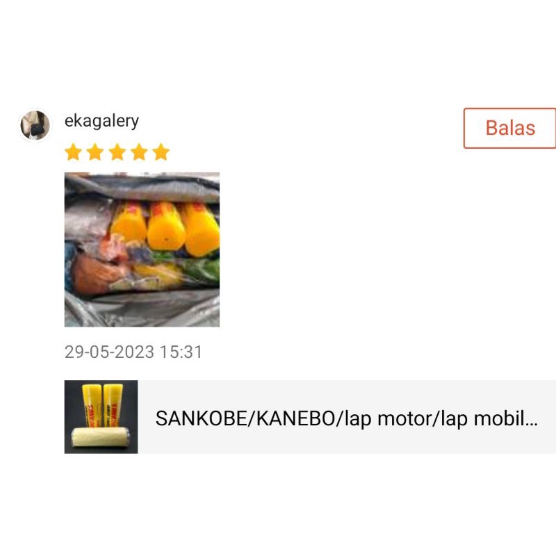 Kanebo Sankobe Lap Chamois Serat Sintetis Motor Mobil Dapur Serbaguna 20x32x0,2cm Murah Grosir