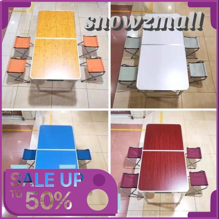 COD MEJA LIPAT KAKI KOTAK MEDIUM 120CM MEJA LIPAT PORTABLE MEJA LIPAT KOPER HPL MEJA LIPAT SERBAGUNA