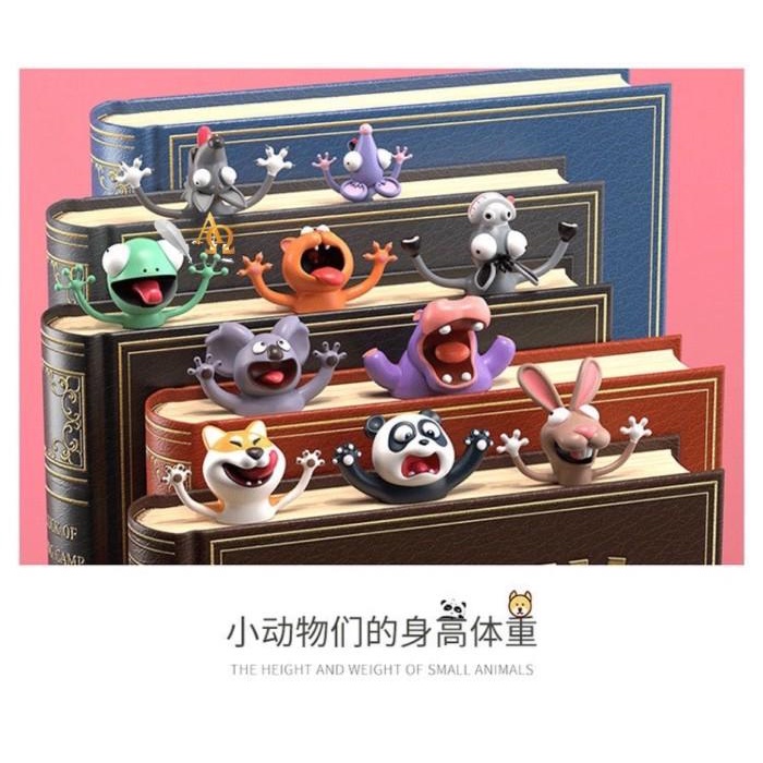 

Batas Pembatas Buku Unik / Bookmark Edisi Animals Imut 3D Lux Limited