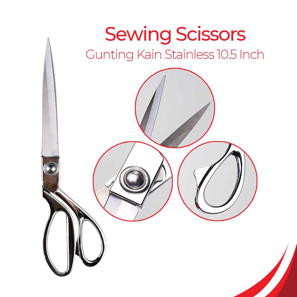 

XIZHI YUAN Gunting Kain Sewing Scissors Stainless 10.5 Inch - K38