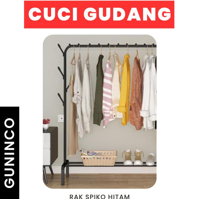 STAND HANGER GANTUNGAN RAK BAJU BESI SERBAGUNA