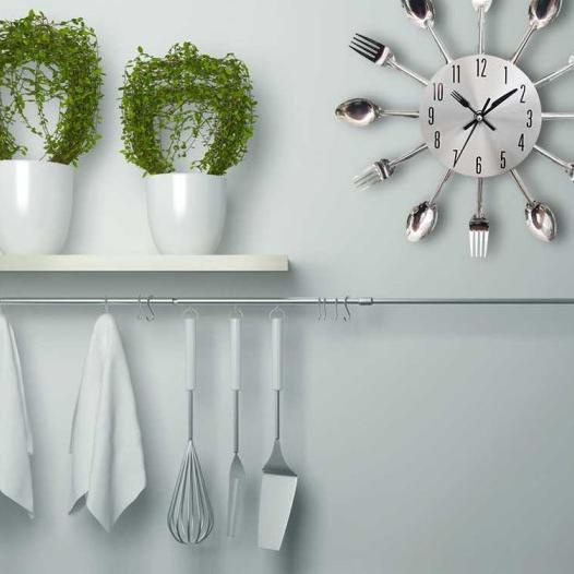 Jam Dinding Tembok Sendok Garpu 3D