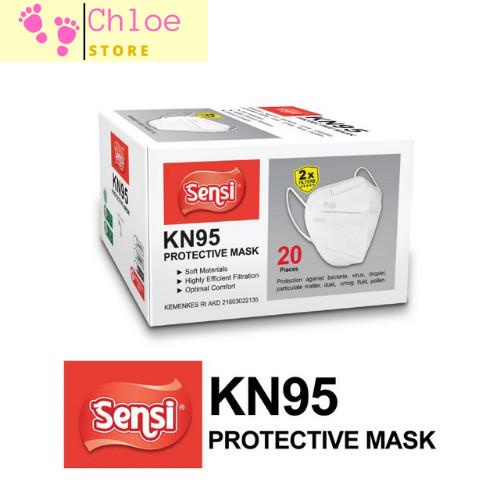Mask Masker Sensi Kn 95 Medis / Sensi Kn95 Isi 20