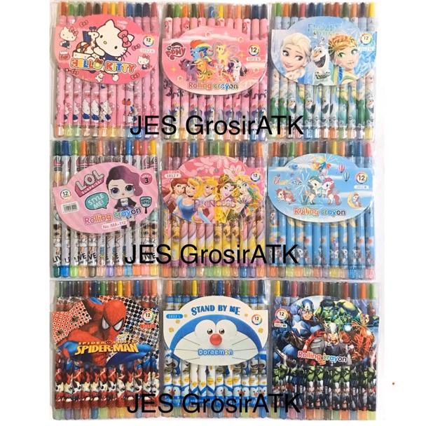 

New Mart Crayon Putar Panjang Gambar Karakter [set]