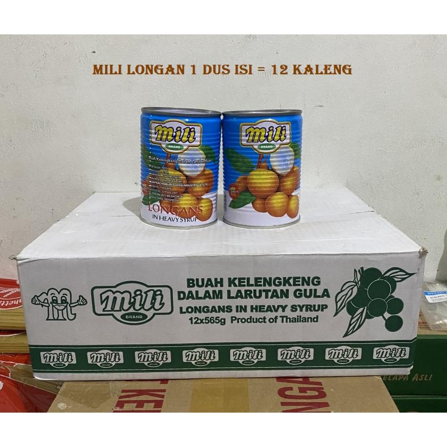 

MILI LONGAN 1 Karton Dus isi 12 Kaleng Lengkeng Kelengkeng Buah 565 gram Enak Larutan Gula Best Seller