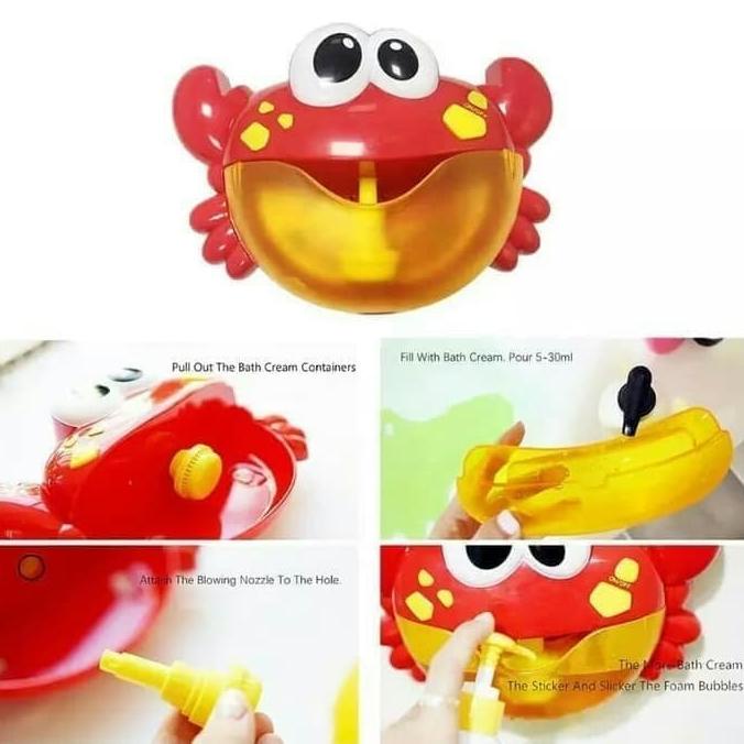 Mainan Mandi Anak Bubble Crab Machine Mainan Busa Kepiting Gelembung