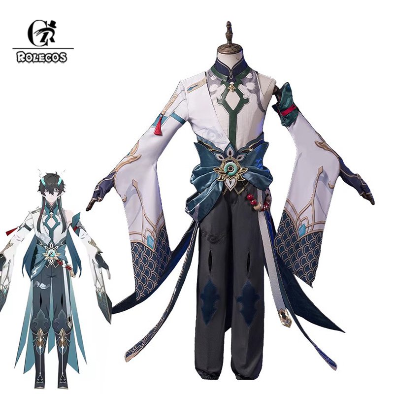 Honkai Star Rail Cold Dragon Young DanHeng Cosplay Costume with Dragon Horn Dan Heng Cosplay