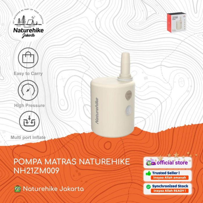 Terlaris Pompa Matras Elektrik / Sleeping Pad Camping Naturehike Nh21Zm009