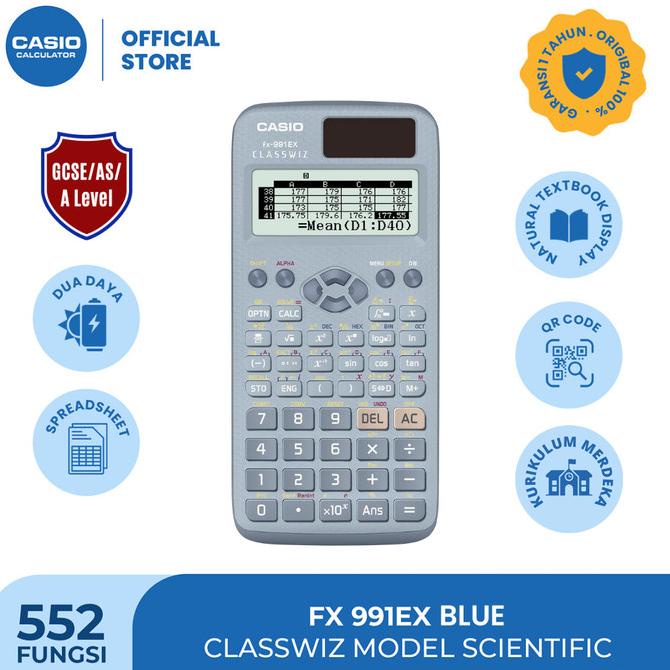 

Casio ClassWiz Model Scientific Calculator FX-991EX - BLUE