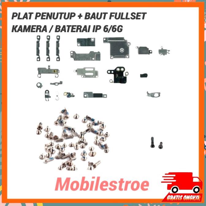 Baut Fullset + Seng Plat Penutup Kamera|Baterai Iphone 6G - 11 Pro Max