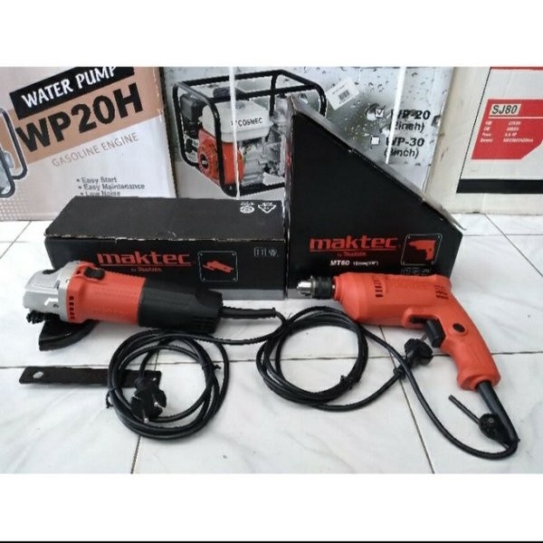 Paket 2in1 Gerinda MAKTEC MT90 & Bor MAKTEC MT60 Best