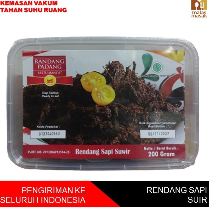 

Rendang Suir Sapi 200 Gram Halal Best Seller
