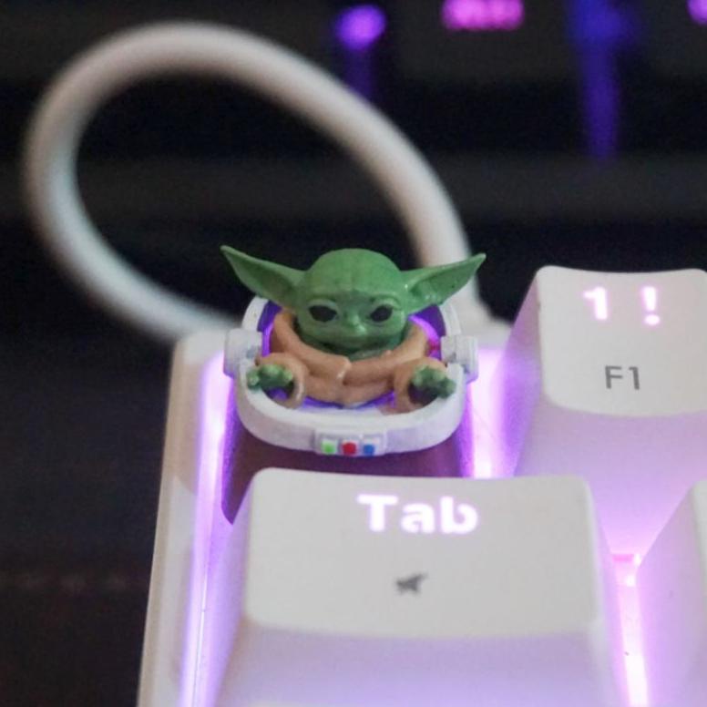Terbaru Artisan Keycaps/ Baby Yoda Keycap Mandalorian Starwars